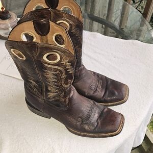10.5 D Ariat Brown Leather Footwear Boots